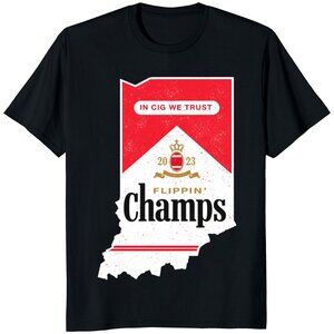 Indiana Hoosiers Flippin’ Champs T-Shirt In Cig We Trust Football Tee 166